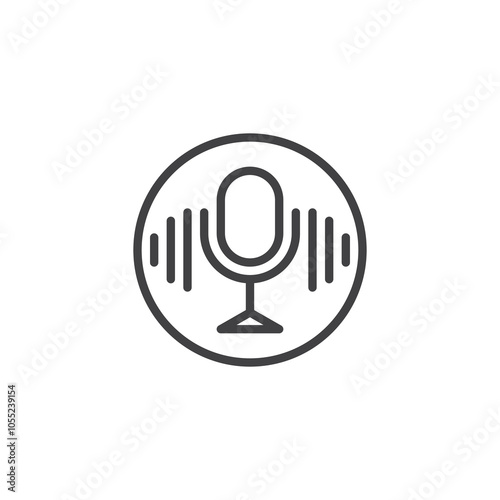 Voice User Interface line icon