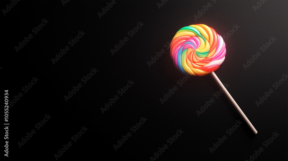 lollipop on black background lollipop on black background