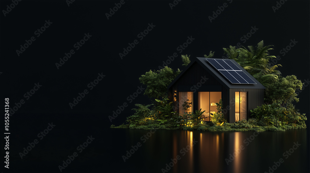 A person is holding a miniature house in their hand, with the house lit up in the dark room. The room is dimly lit, and the house appears to be a small, cozy home A person is holding a miniature house in their hand, with the house lit up in the dark room. The room is dimly lit, and the house appears to be a small, cozy home