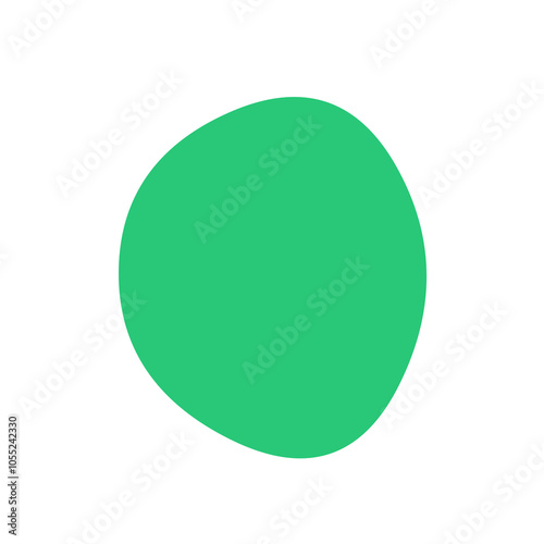 green sphere isolated on white