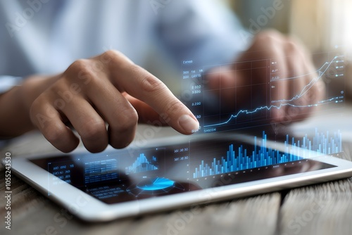 Data Interaction Analyzing Graphs on a Digital Tablet