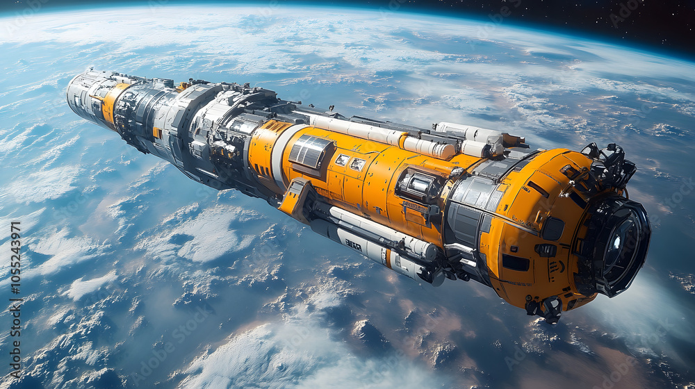 A Futuristic Spacecraft Orbiting a Distant Planet, Featuring Astronauts in Space Suits, Showcasing Advanced Technology and Cosmic Exploration. Perfect for Science Fiction and Space Enthusiasts.
A Futuristic Spacecraft Orbiting a Distant Planet, Featuring Astronauts in Space Suits, Showcasing Advanced Technology and Cosmic Exploration. Perfect for Science Fiction and Space Enthusiasts.