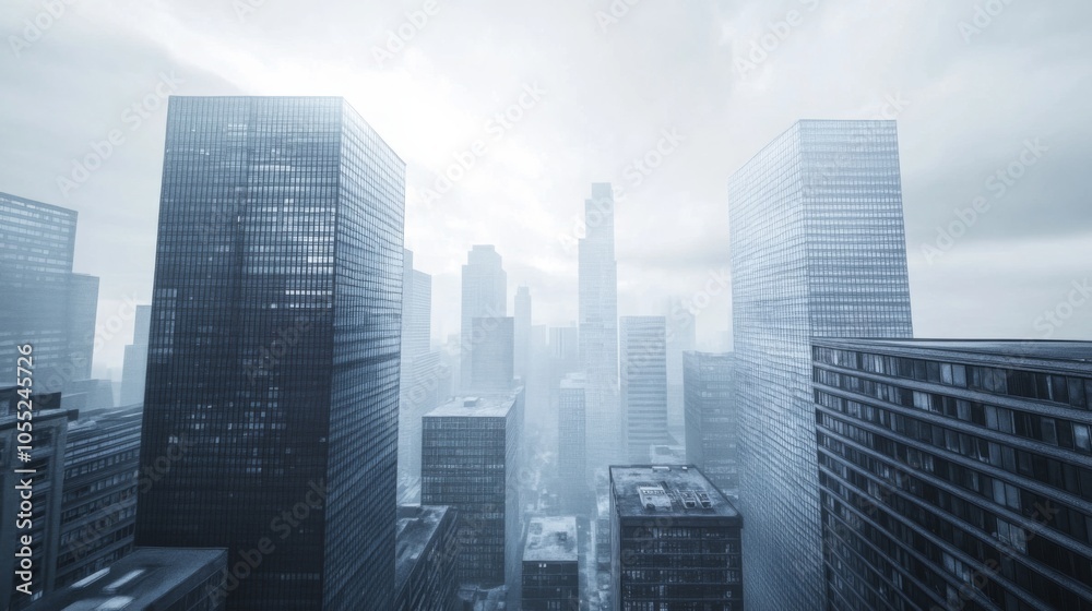 Modern City Skyline with Detailed Textures and Design Modern City Skyline with Detailed Textures and Design