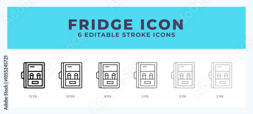 Fridge line icon vector illustration. Trendy styles.