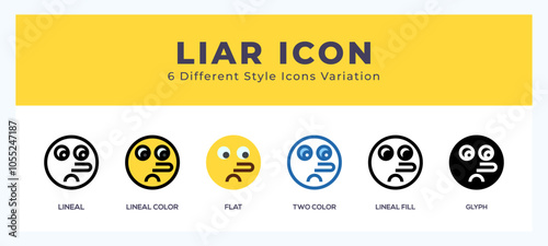 Liar icon symbol. logo illustration with different styles