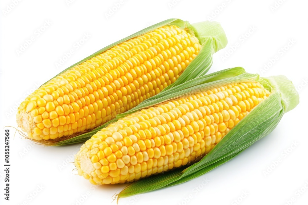 Fresh corn isolated on white background with clipping path. Fresh corn isolated on white background with clipping path.