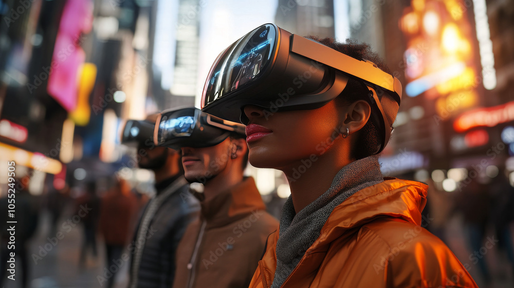 Urban VR Experience at Night Urban VR Experience at Night