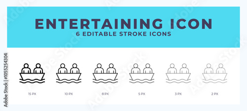 Entertaining icon illustration vector with editable stroke.