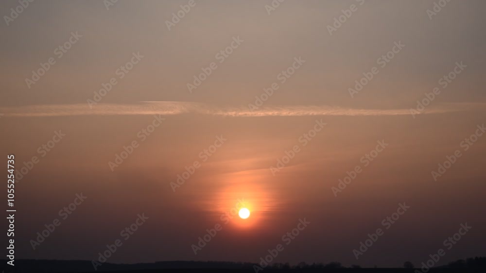 Beautiful sunset on the horizon of the field. Beautiful sunset on the horizon of the field.
