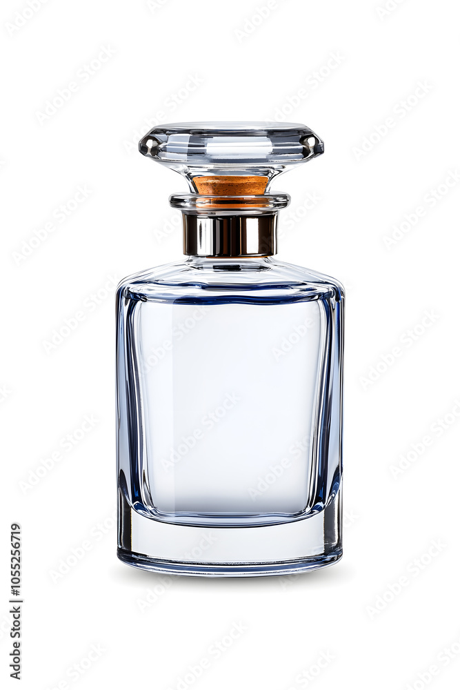 Elegant perfume bottle mockup isolated on white background Elegant perfume bottle mockup isolated on white background
