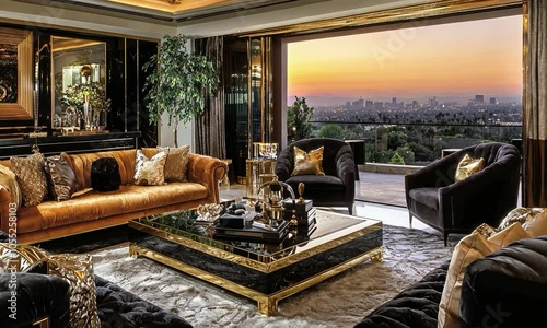 Hollywood Glam luxury living room