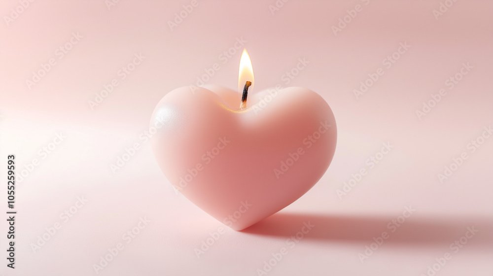 heart-shaped pink candle, cute candle design heart-shaped pink candle, cute candle design