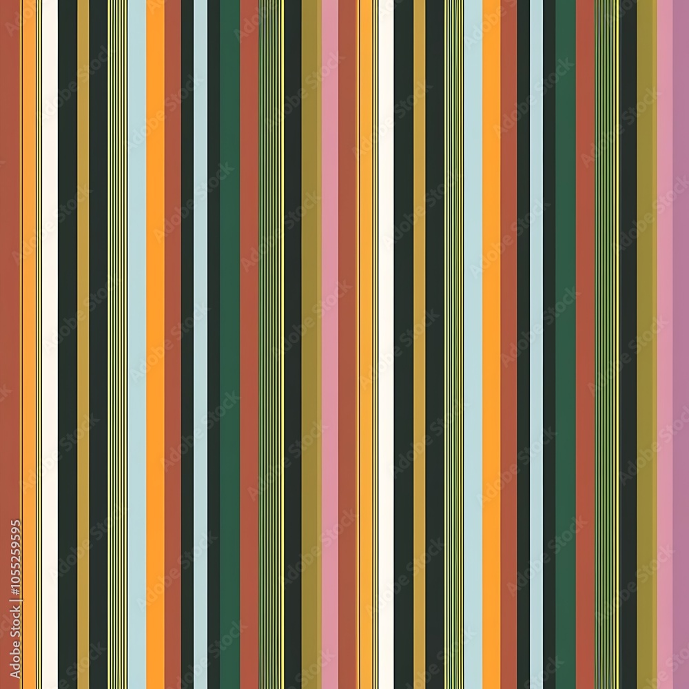 Obraz premium Seamless pattern with motley stripes. All elements of composition located on separate layers and can be easy editable