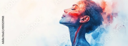 Serenity in Pain Management Watercolor Illustration