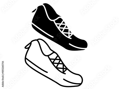 shoe icon vector illustration isolated on white