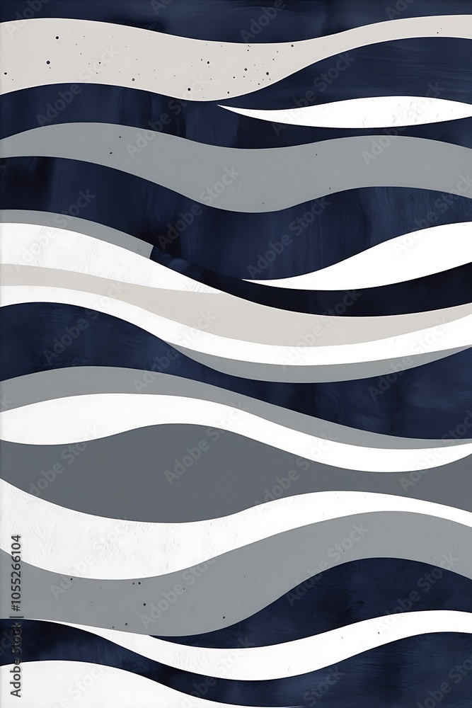 Serene Waves: A Minimalist Abstract Serene Waves: A Minimalist Abstract