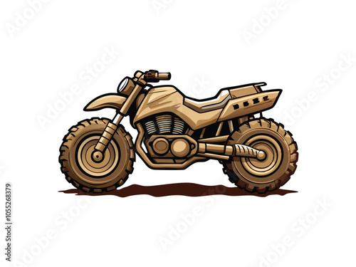 Create a highly detailed and realistic vector illustration of a futuristic motorcycle. The design should be sleek, aerodynamic, and incorporate advanced technologies.