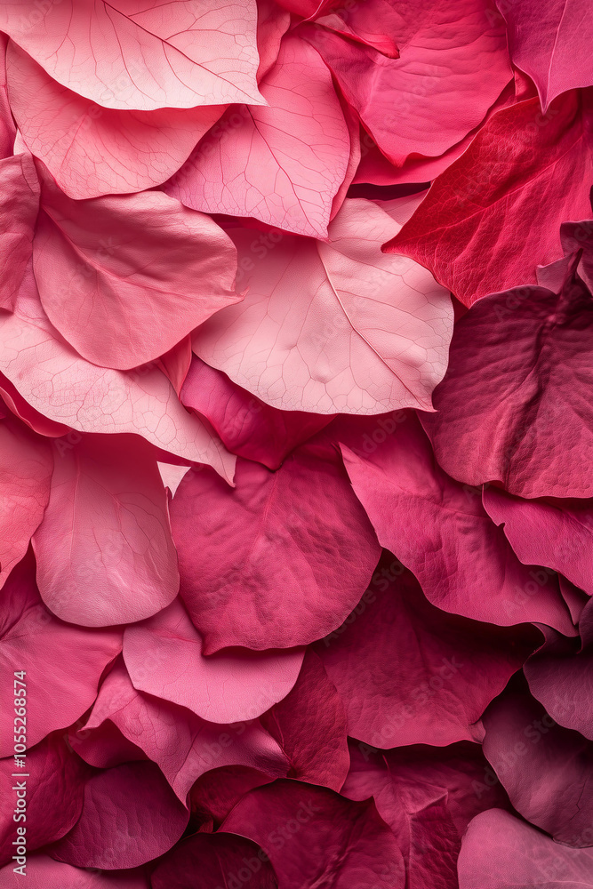 close-up of the leaves, with pink and red petals close-up of the leaves, with pink and red petals