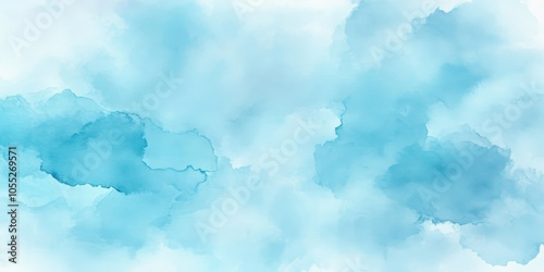 Soft Blue Watercolor Abstract Background