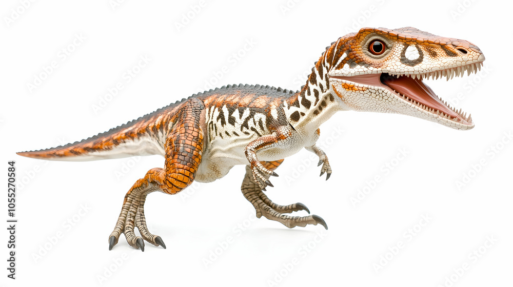 Fototapeta premium Dinosaur with open mouth, prehistoric, reptile, extinct, animal, wildlife