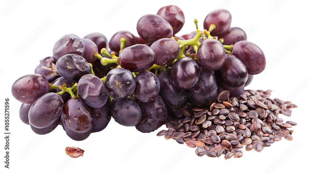 Obraz premium Grape Seeds isolated on transparent background, PNG