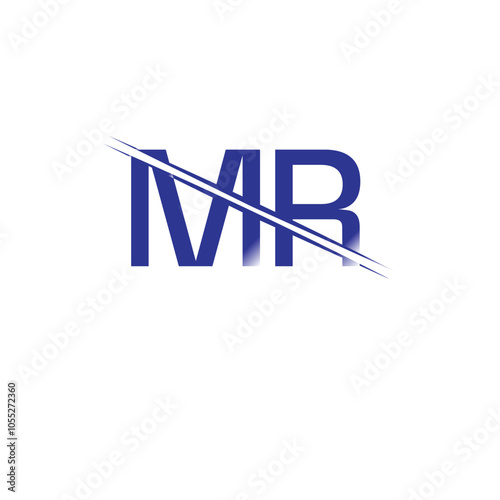 initial MR logo design vector, Initial Letter MR Logo Template Design