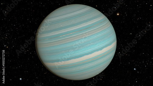 Blue Gas Giant Planet In Space, stars, galaxy, universe, celestial, cosmic