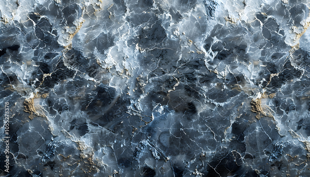 Obraz premium A stunning close-up of dark blue and gray marble, with intricate patterns and striking veins of gold, perfect for elegant design projects.