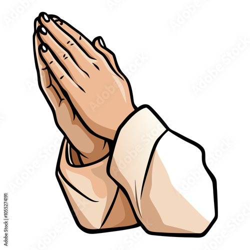 Hands praying sign vector (10)