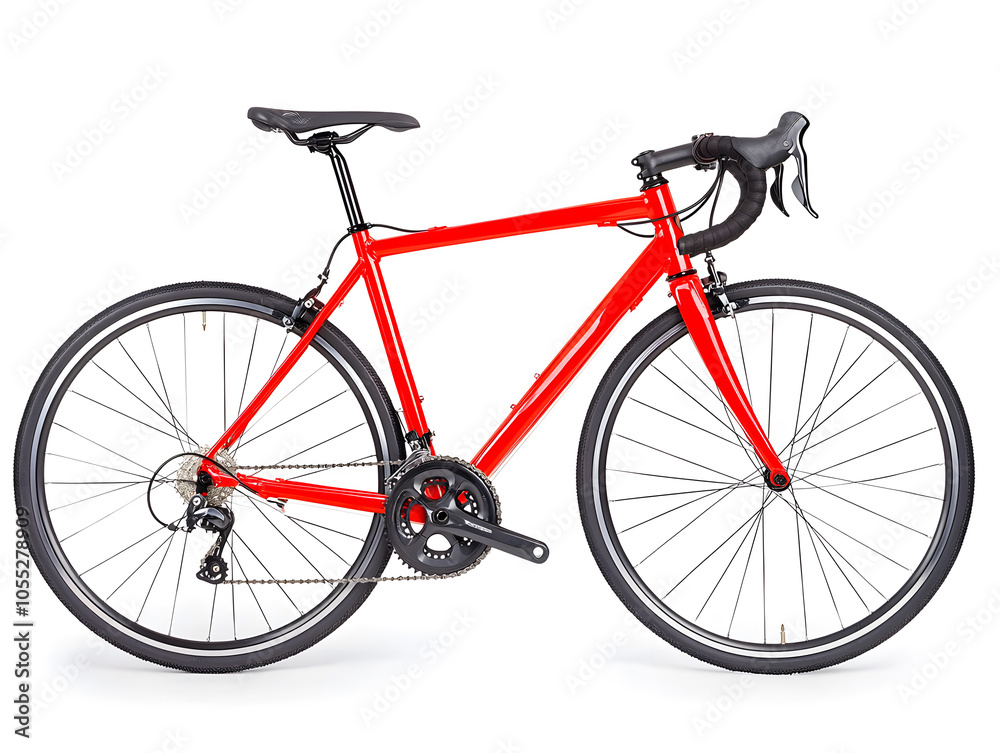 Side view racing bicycle, isolated on white background Side view racing bicycle, isolated on white background