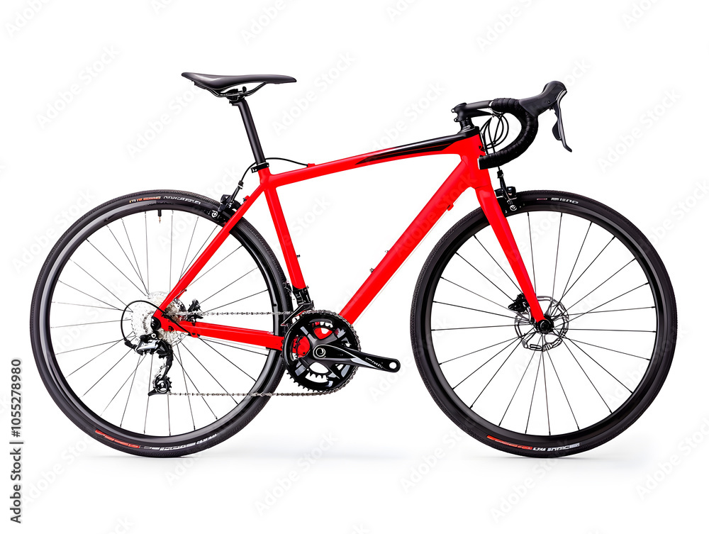 Side view racing bicycle, isolated on white background Side view racing bicycle, isolated on white background