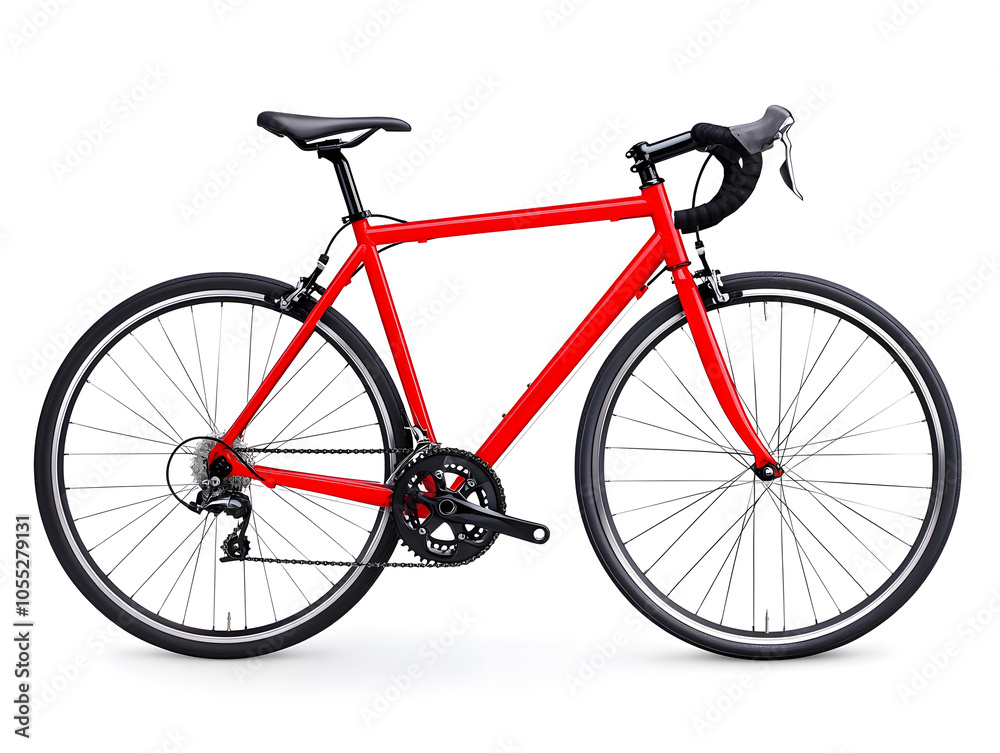 Side view racing bicycle, isolated on white background Side view racing bicycle, isolated on white background