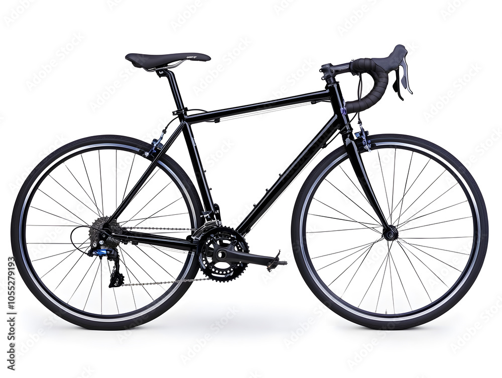 Side view racing bicycle, isolated on white background Side view racing bicycle, isolated on white background