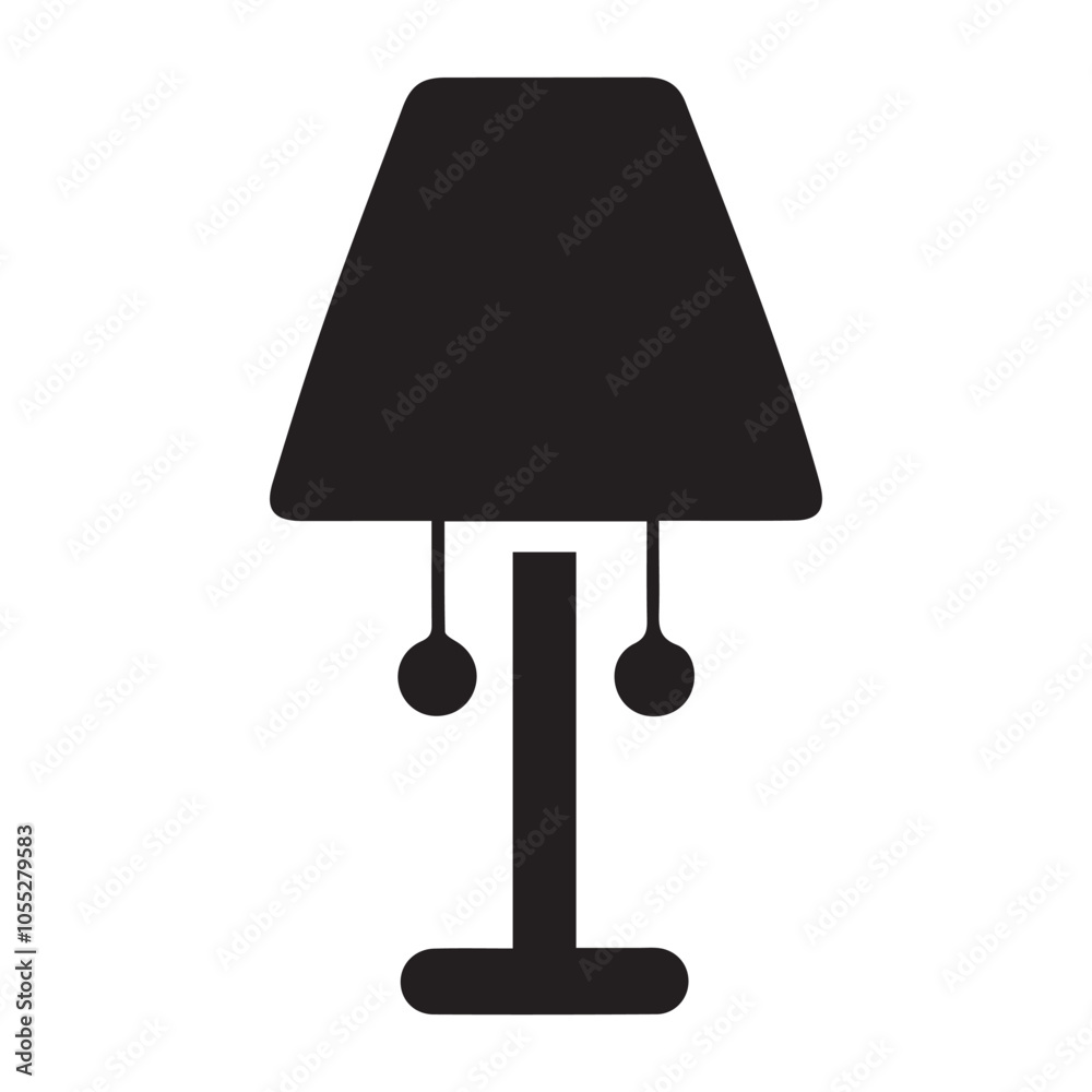 Table lamp silhouette vector illustration. Table lamp silhouette vector illustration.