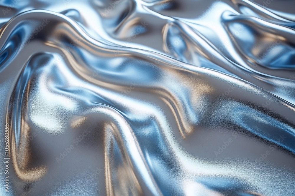 Abstract metallic background with reflections in silver tones, Abstract metallic background with reflections in silver tones,