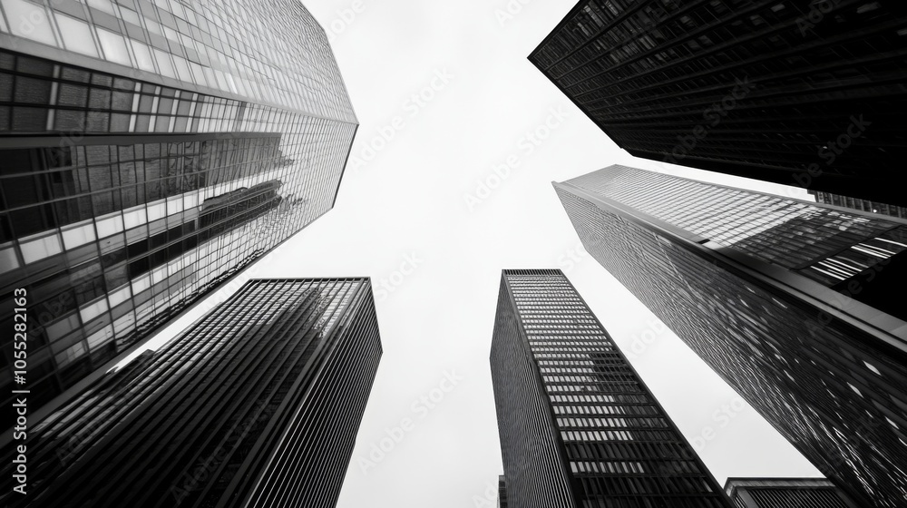 Fototapeta premium Modern Architecture with Clean Lines and High Contrast