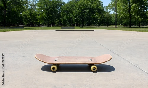 skateboarding with skatepark, Generative AI  photo