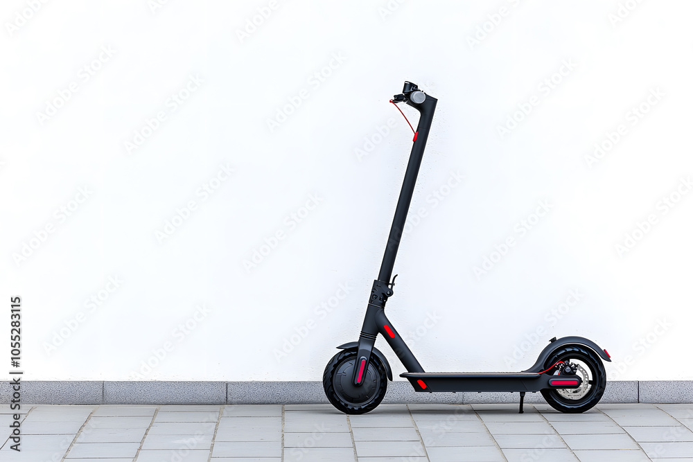 Electric scooter economical vehicle in the city for every day isolated on white Electric scooter economical vehicle in the city for every day isolated on white