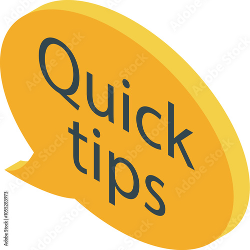 Quick tips advice is appearing in a speech bubble, representing fast solutions and helpful guidance