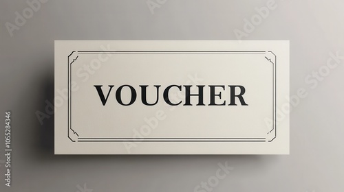 A clean voucher mockup displays the word VOUCHER against a minimal white backdrop