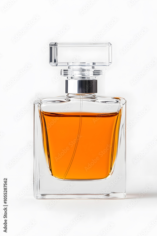 Elegant perfume bottle mockup isolated on white background Elegant perfume bottle mockup isolated on white background