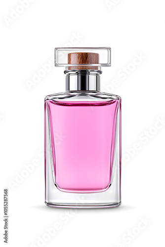 Elegant perfume bottle mockup isolated on white background