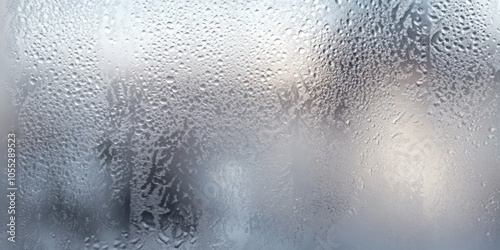 Frosted Glass Texture with Water Droplets