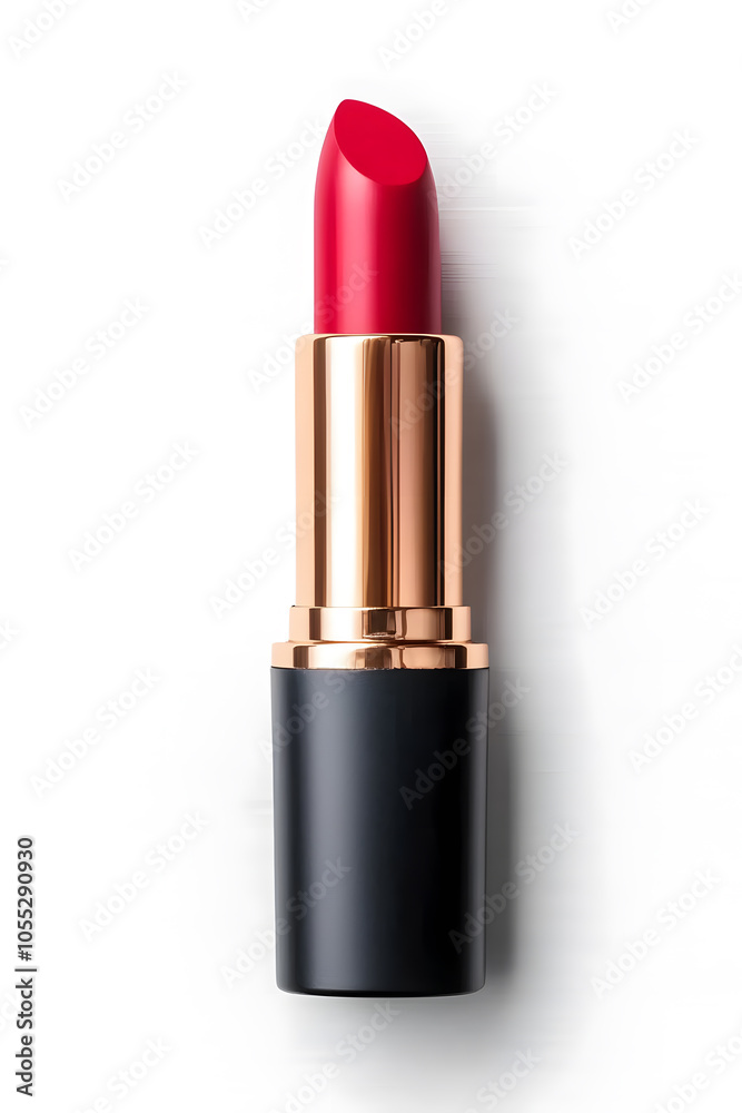 Red Lipstick tube, isolated on white background Red Lipstick tube, isolated on white background