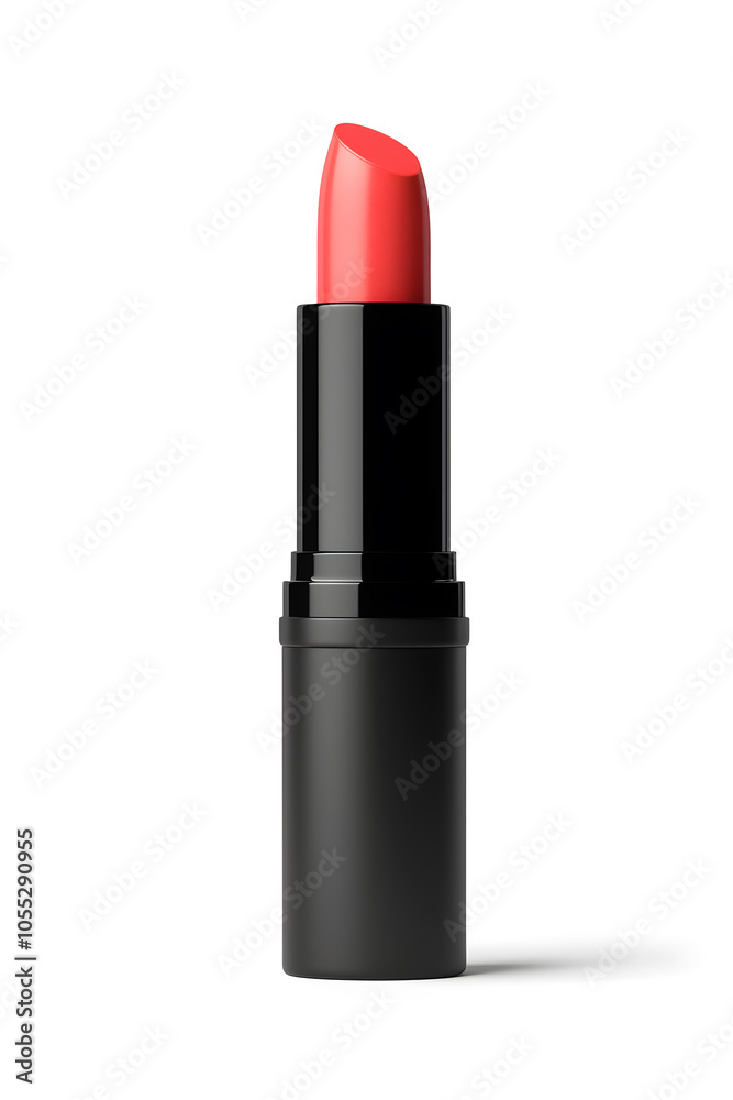 Red Lipstick tube, isolated on white background Red Lipstick tube, isolated on white background