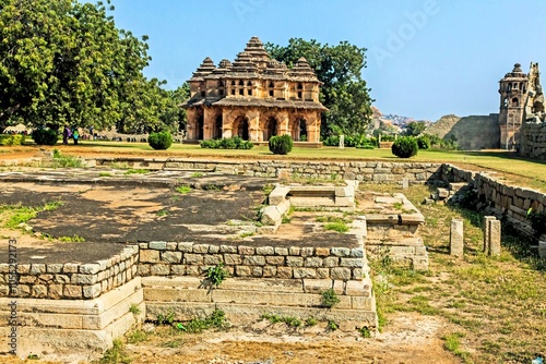 Lotus Mahal, stone palace, Hampi, Karnataka, India, Asia photo