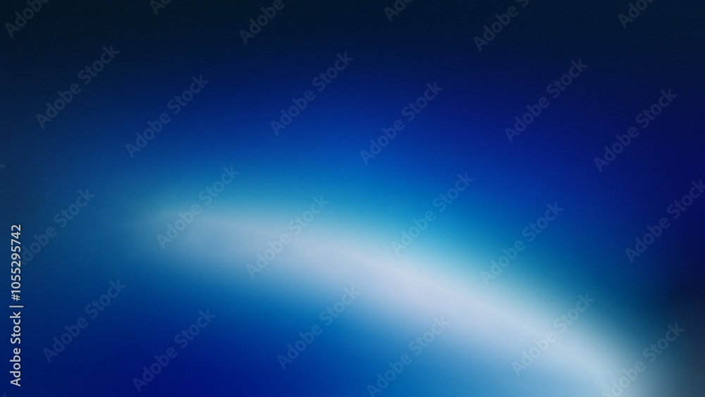 Fototapeta premium Blue white wave gradient mesh background, grainy texture, dark backdrop