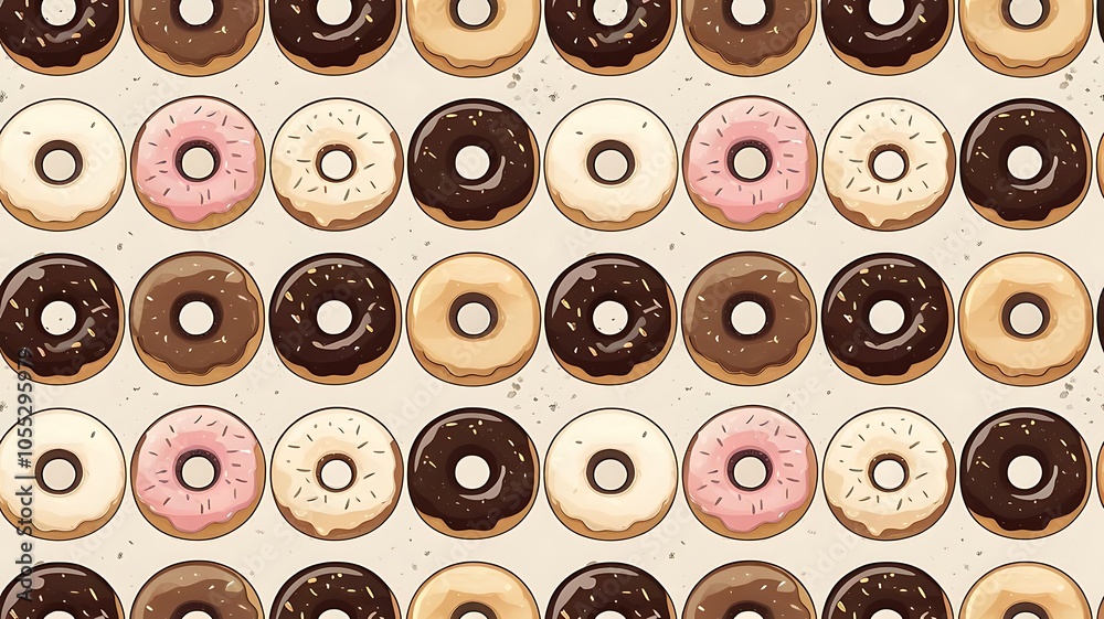 Donuts seamless pattern - vector illustration. eps 10 Donuts seamless pattern - vector illustration. eps 10