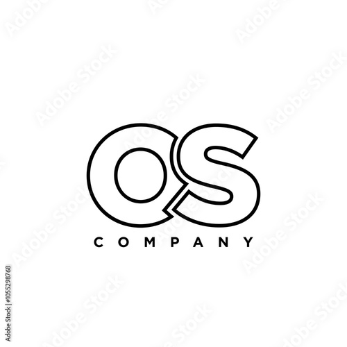 Letter O and S, OS logo design template. Minimal monogram initial based logotype.