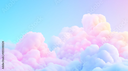 pink sky with clouds, pink clouds in the sky, clouds in the sky, cotton candy clouds floating in a rainbow-colored beautiful sky photo